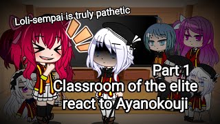 Classroom of the elite react to Ayanokouji Part 1 [upl. by Ridgley]