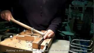 the KnappingDutchmanjig at work  obsidian slab knapping [upl. by Erhard]