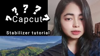 Capcut stabilizer tutorialHow to fix a shaky videos in capcut [upl. by Leimad]