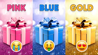 Choose Your Gift Pink Blue or Gold 💗💙⭐️ How Lucky Are You 😱 Quiz Shiba [upl. by Voss]