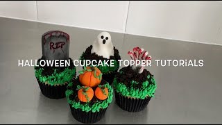 Hallowe’en Cupcake Topper Tutorials [upl. by Aisilef]