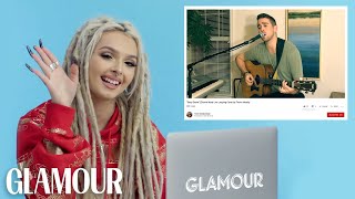 Zhavia Watches Fan Covers on YouTube  Glamour [upl. by Amlas]