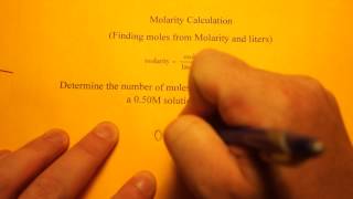 Molarity Calculation moles from molarity and liters [upl. by Atte]