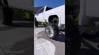 44 BOGGERS amp TIS 28x16’s 🔥🔥🔥SEMA 22  SUBSCRIBE NOW  truck liftedtrucks lifted gmc nevada [upl. by Etteluap444]