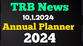 breakingnews TRB ANNUAL PLANNER 2024 Tentative Annual Planner breaking trbnewstodaytamilnadu [upl. by Eseneg]