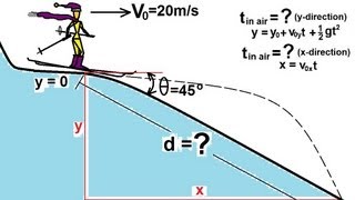 Physics 3 Motion in 2D Projectile Motion 13 of 21 Example 2 Landing on a Slope [upl. by Juditha]