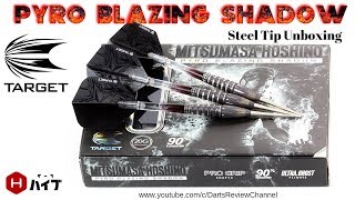 Target Mitsumasa Hoshino Pyro Blazing Shadow 20g Limited Edition Steel Tip Darts Unboxing [upl. by Bail621]