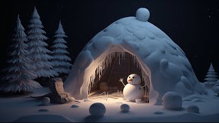 ❄️Relaxing snowing time with snowman  Winter​ nature sounds for relax sleep stress relief asmr [upl. by Lzeil]