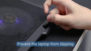 TopMate C302 Laptop Cooling Pad Ultra Slim Notebook Cooler [upl. by Eenobe]