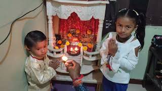 Diwali Special First pray in my home  Happy diwali ❤️ diwali festival rocket [upl. by Lairea613]