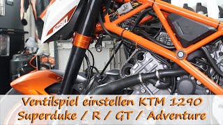 Ventilspiel einstellen an der KTM 1290 Superduke R  GT  Adventure  Tutorial  Schrauber Vlog [upl. by Nussbaum]