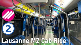 Lausanne Metro M2 Full Cab Ride [upl. by Stannwood]