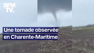 Une tornade filmée en CharenteMaritime [upl. by Courtnay]