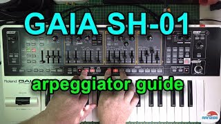 Roland GAIA SH01 Arpeggiator Guide [upl. by Cowen379]