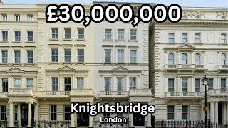 £30000000 Knightsbridge Hyde Park facing Townhouse  London Real Estate [upl. by Nahshon]