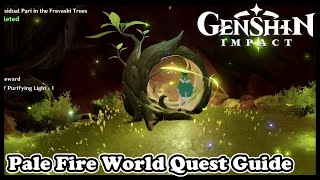 Genshin Impact Pale Fire World Quest Guide Udumbara Pistil amp Fravashi Tree Locations [upl. by Ztnaj]