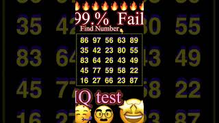 🎯iq test 🧠99फेल🎯iq iqtest short viraliqiyi maths puzzl puzzle breantest🎯🧠🧠 [upl. by Culosio]