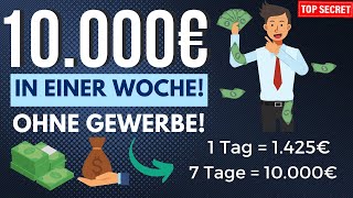 10000€ in EINER WOCHE verdient💰🤑💸 Online Geld verdienen 2024 OHNE GEWERBE [upl. by Canty349]