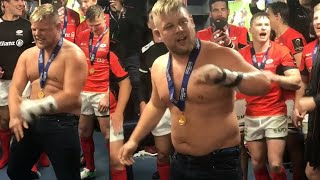 locker room celebration of rugby players [upl. by Egwin607]