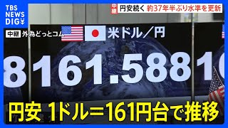 円安 1ドル＝161円台で推移 米大統領選の行方が要因に トランプ氏勝利で「インフレ圧力」高まるとの見方｜TBS NEWS DIG [upl. by Meade108]