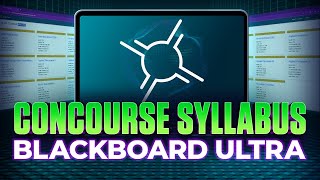 Concourse Syllabus in Blackboard Ultra [upl. by Hassi]