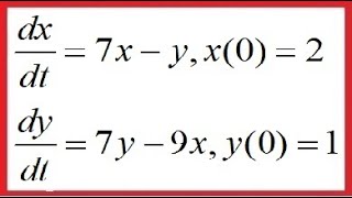 Solve simultaneous differential eqns dxdt  7xyx02 dydt7y9xy01 [upl. by Buatti277]