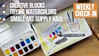 What holds me back creatively amp trying Winsor amp Newton Cotman Watercolor Paint Set Chatty Check In [upl. by Baxie]