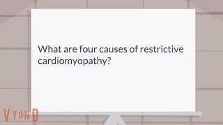 What are four causes of restrictive cardiomyopathy [upl. by Haukom]