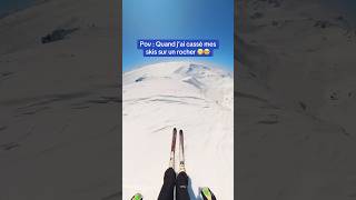 Le bruit sur le rocher  😬 Merci au SAV de mavoir envoyé une nouvelle paire de skis 🙏⛷️ ski [upl. by Netniuq]