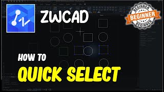 ZWCAD How To Quick Select [upl. by Arrec]