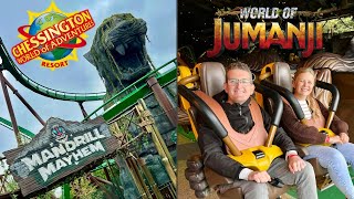 Mandrill Mayhem FIRST RIDE amp Review  World Of JUMANJI Chessington World Of Adventures [upl. by Aisek589]