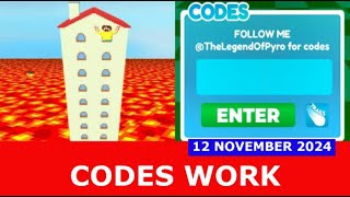 CODES HALLOWEEN EVENT The Floor Is LAVA ROBLOX  NOVEMBER 12 2024 [upl. by Karub752]