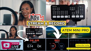 Blackmagic Atem Mini Pro Live Stream amp Record at the Same Time [upl. by Airbmak]