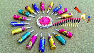 Lot Of Bullet Bomb Crackers And Ground Chakkar Vs Matchstick Chain Reaction Domino 😱 [upl. by Herold307]