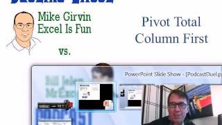 Mr Excel amp excelisfun Trick 89 PivotTables Grand Totals To Left LOOKUP or GETPIVOTDATA function [upl. by Hgielrac]