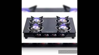 Rs 2299 Lifelong Glass Top Gas Stove 4 Burner Gas Stove gasstove kitchen [upl. by Ahsinroc]