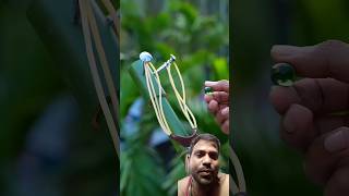 Bamboo creations with Fork slingshots 9 bamboo bambooshoot toys diy shortvideos slingshots [upl. by Kcir]