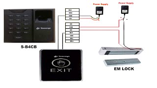 Secureye Access Control System  SB4CB EM Lock Connection [upl. by Changaris347]