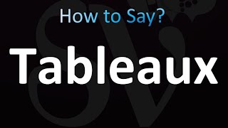 How to Pronounce Tableaux correctly [upl. by Allesor481]