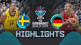 Sweden 🇸🇪 vs Germany 🇩🇪  Highlights  FIBA EuroBasket 2025 Qualifiers [upl. by Calica]