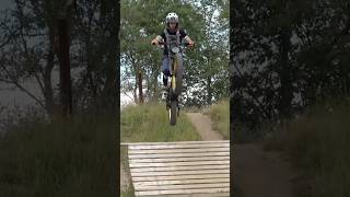 Jumping a 100 pound fat tire ebike getting fullsend sendit mountainbike [upl. by Atikahs]