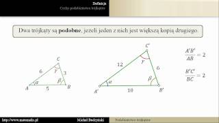 Podobieństwo trójkątów  teoria [upl. by Omoj]