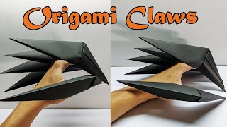 How to make paper claws  origami claws  Halloween claws [upl. by Gustavo]