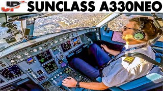 Sunclass Airbus A330neo Cockpit to Phuket Thailand [upl. by Pollock726]