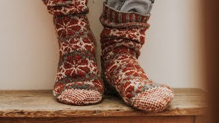 Shetland Wool Week Annual  Stoorbra Socks by Alison Rendall [upl. by Yadnus]