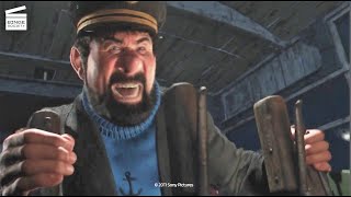 The Adventures of Tintin The Secret of the Unicorn  Captain Haddock vs Red Rackham  Family Movie [upl. by Leanora]