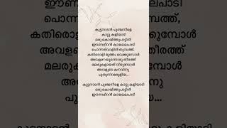 Kuttanadan punja neele lyricsmalayalam shorts lyrics malayalam viral trending shortsfeed [upl. by Alel]