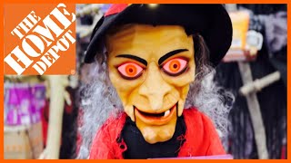 Home Depot 6 ft LED Marionette Witch animatronic demo [upl. by Nirrep]