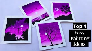 Top  4 Easy Painting Ideas  easy painting Step by step  Creative Artmix [upl. by Enatan]