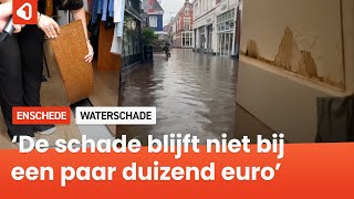 Enorme waterschade bij winkels in Enschedese Haverstraatpassage na extreme regenval [upl. by Abehsile159]